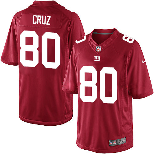 Men's Limited Victor Cruz Nike Jersey Red Alternate - #80 NFL New York Giants
